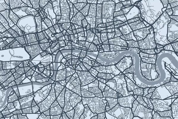 London Maps: London Map VIII by Michael Tompsett