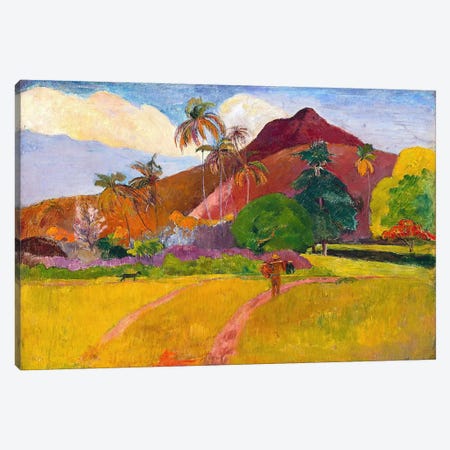 Tahitian Landscape Canvas Print #1281} by Paul Gauguin Canvas Art