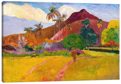 Tahitian Landscape Canvas Art Print - French Polynesia