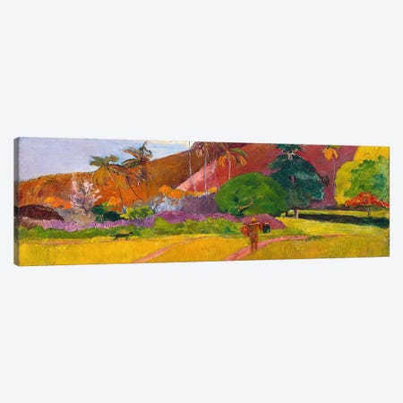 Tahitian Landscape Canvas Print #1281PAN} by Paul Gauguin Art Print