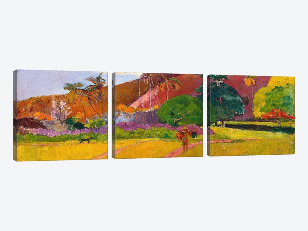 Tahitian Landscape by Paul Gauguin 3-piece Canvas Artwork