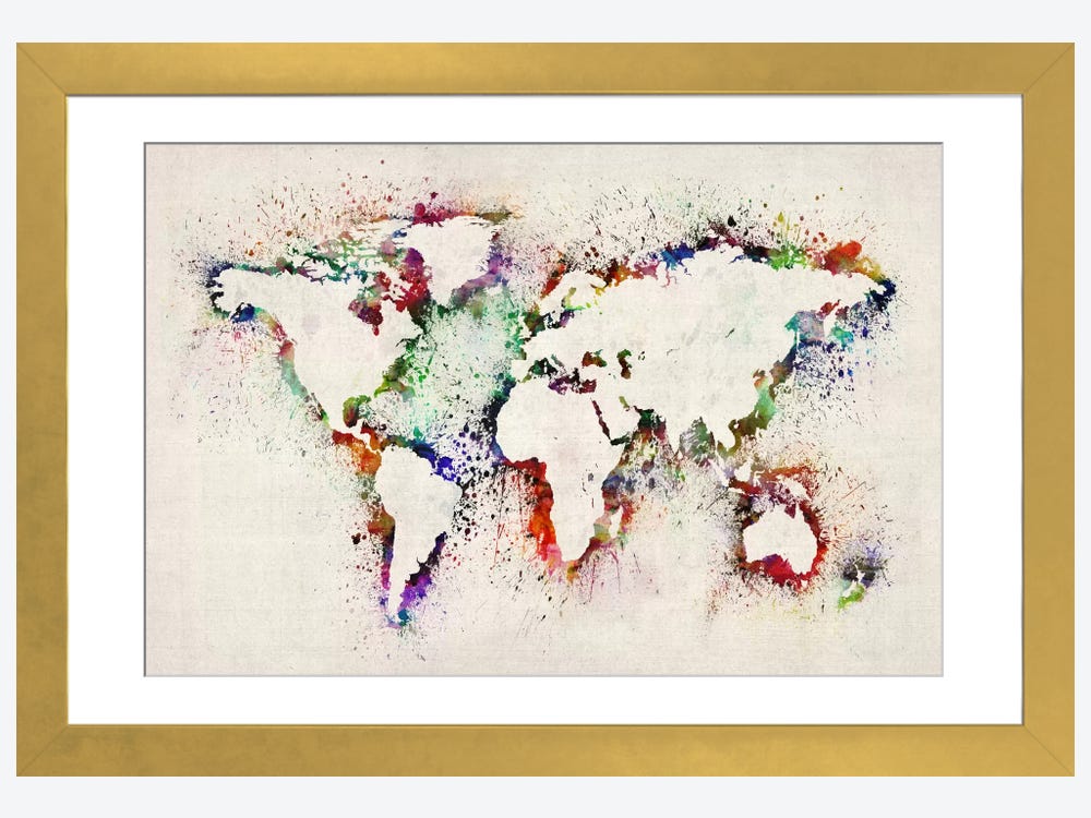  NWT Canvas Print Wall Art Las Vegas Paint Splatter Landmarks  Architecture & Maps Cities Modern Art Global Scenic Colorful Multicolor  Ultra for Living Room, Bedroom, Office - 24x36 : Everything Else