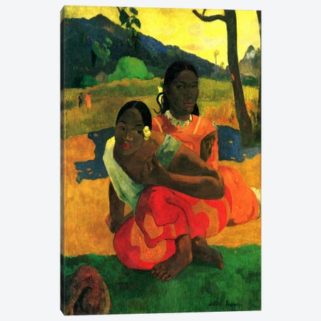 Nafea Faaipoipo (When are You Getting Married) 1892 Canvas Print #1282} by Paul Gauguin Canvas Wall Art