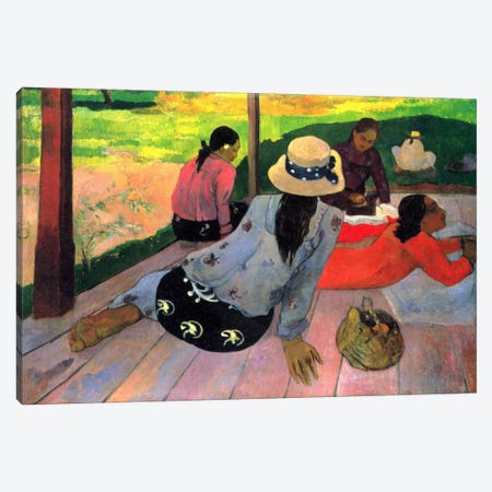 The Siesta Canvas Print #1285} by Paul Gauguin Canvas Print