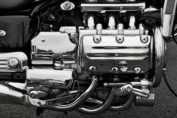 Motorcycle Engine Grayscale