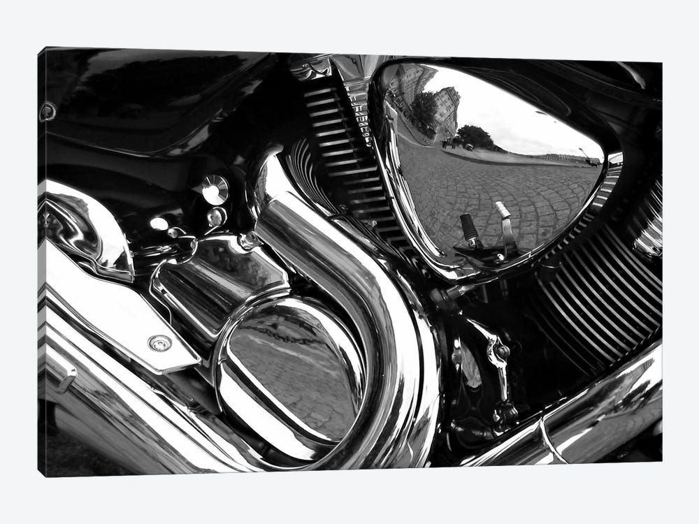 Motorcycle Engine Grayscale ll by Unknown Artist 1-piece Canvas Art