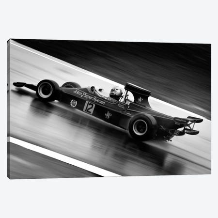 F1 Wet Track Grayscale Canvas Print #12864} by Unknown Artist Canvas Artwork