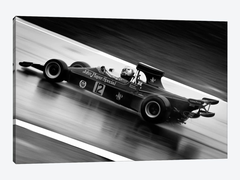 F1 Wet Track Grayscale by Unknown Artist 1-piece Canvas Print