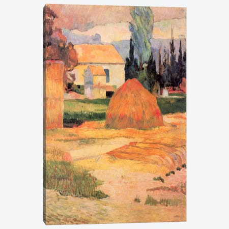 Haystack in Village Canvas Print #1287} by Paul Gauguin Canvas Art Print