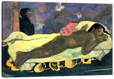 Girl in Bed Canvas Art Print - Paul Gauguin
