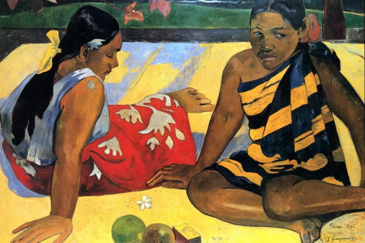 Two Women Sitting by Paul Gauguin wall art