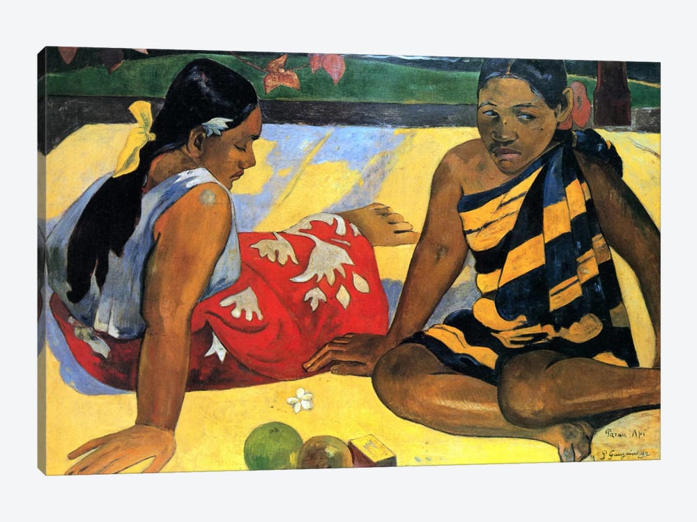 Two Women Sitting by Paul Gauguin 1-piece Canvas Artwork