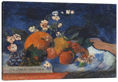 Mona Mona, Savoureux Canvas Art Print - Paul Gauguin