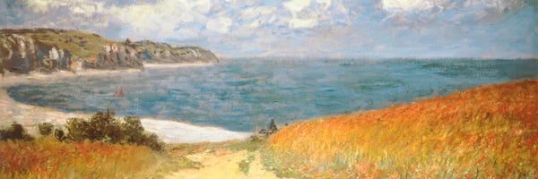 Cliffs: Path Through The Corn At Pourville by Claude Monet