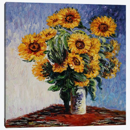 Sunflowers Canvas Print #1309} by Claude Monet Canvas Print