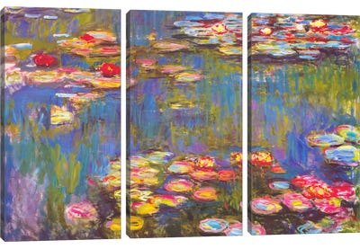 Water Lilies, 1916 Canvas Art Print - 3-Piece Best Sellers