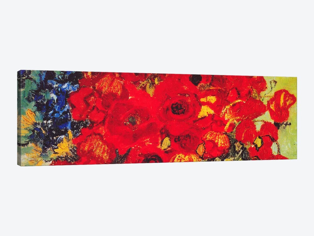 Vase with Daisies & Poppies by Vincent van Gogh 1-piece Canvas Print