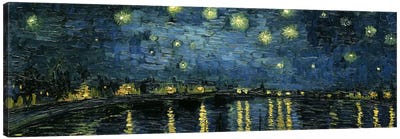 Starry Night Over The Rhone Canvas Art Print - Cityscape Art