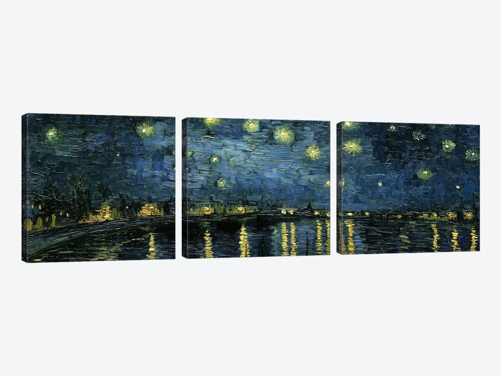 Starry Night Over The Rhone by Vincent van Gogh 3-piece Canvas Art