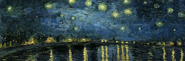 Astral Blue: Starry Night Over The Rhone by Vincent van Gogh