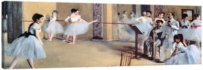 The Dance Foyer At The Opera Canvas Art Print - Edgar Degas