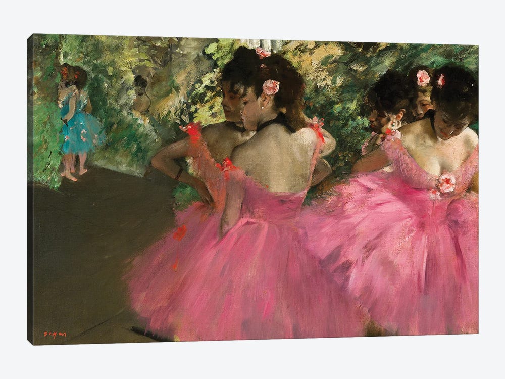 Ballerina In Red by Edgar Degas 1-piece Canvas Artwork