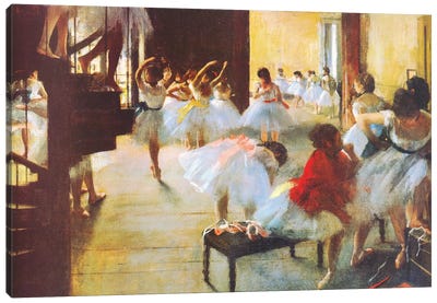 Ecole De Danse (Dance School) Canvas Art Print - Edgar Degas