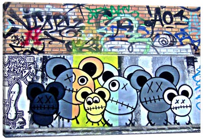 Of Mostly Mice Graffiti Canvas Art Print - Expressive Street Art