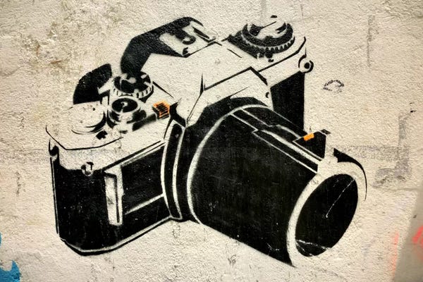 Similar To Banksy: Camera Graffiti by Unknown Artist