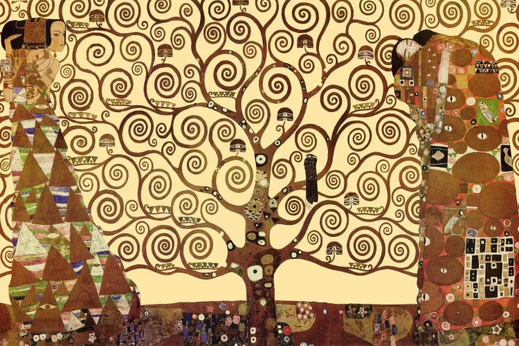 Gustav Klimt tree of life framed vintage art print painting canvas