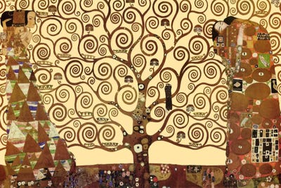 Wall art giclee painting Tree Of Life Gray by Gustav KlimtCanvas Rolled 