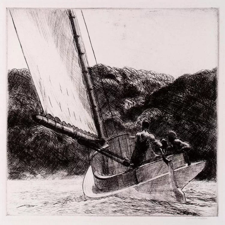 The Cat Boat by Edward Hopper wall art