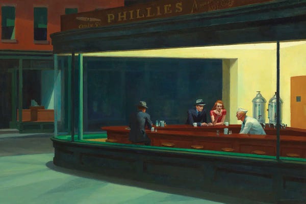 Browse art that iCanvas customers also bought: Nighthawks, 1942