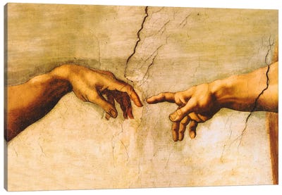 The Creation of Adam, C.1510 Canvas Art Print - Hands