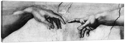 The Creation of Adam V Canvas Art Print - Religious Figure Art