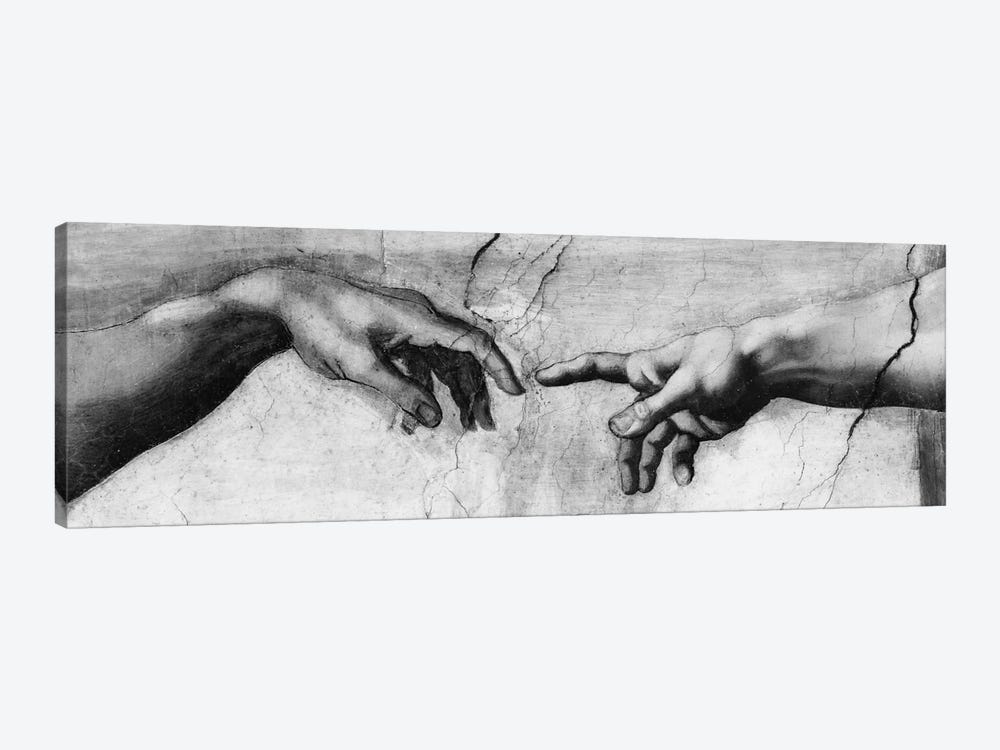 The Creation of Adam V by Michelangelo 1-piece Canvas Wall Art