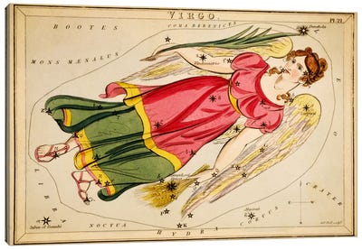 Virgo, 1825 Canvas Art Print - Celestial Maps