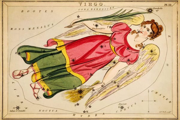Virgo: Virgo, 1825 by Sidney Hall