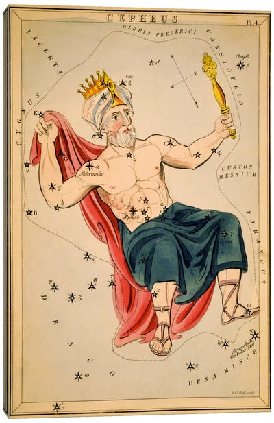 Cepheus Canvas Art Print - Celestial Maps