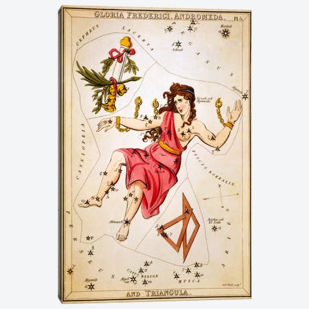 Gloria Frederici, Andromeda, and Triangula Canvas Print #13426} by Sidney Hall Canvas Print