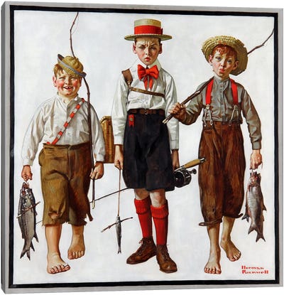 The Catch Canvas Art Print - Norman Rockwell