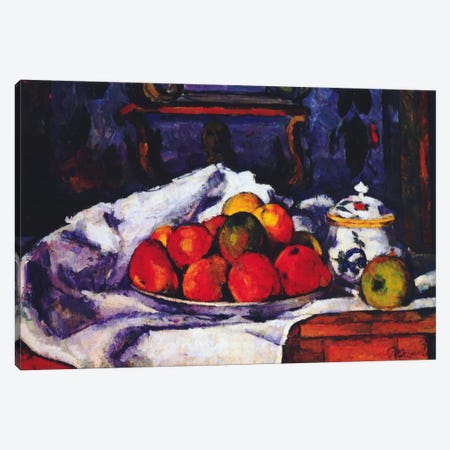 Still Life Bowl of Apples Canvas Print #1348} by Paul Cezanne Art Print