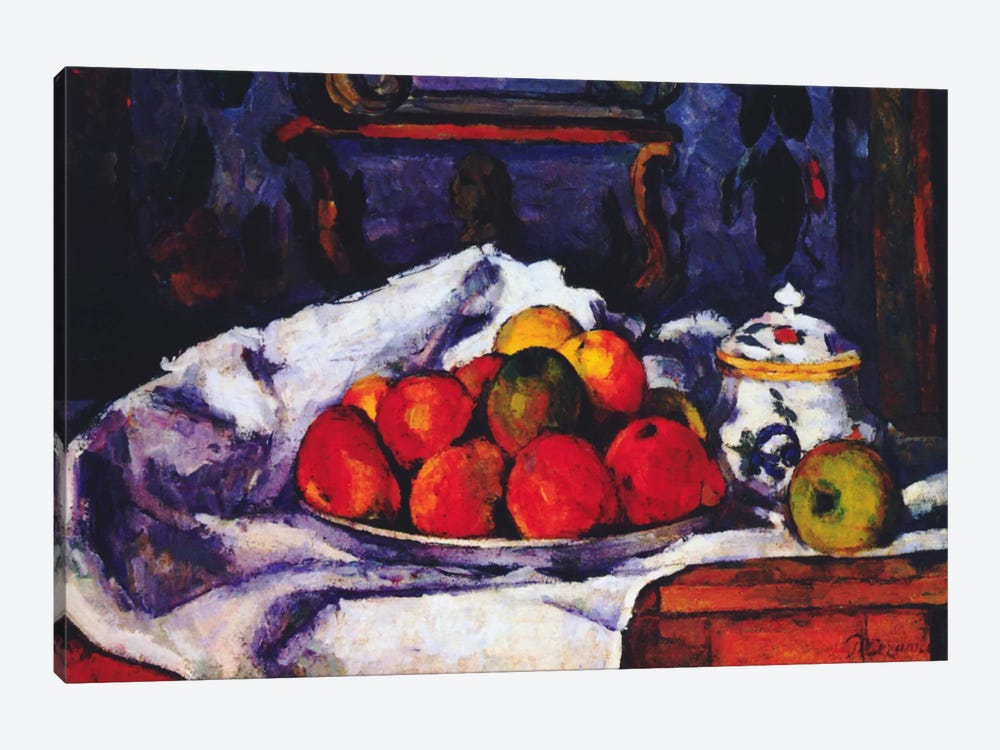 Still Life Bowl of Apples by Paul Cezanne 1-piece Canvas Artwork
