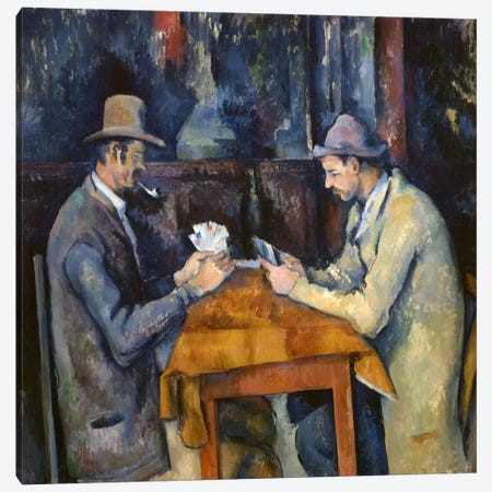 The Card Players, 1893-96 Canvas Print #1349} by Paul Cezanne Canvas Print