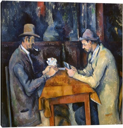The Card Players, 1893-96 Canvas Art Print - Hobby & Lifestyle Art