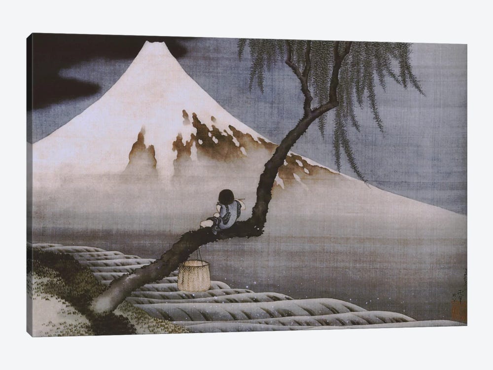 Boy on Mt Fuji by Katsushika Hokusai 1-piece Canvas Artwork