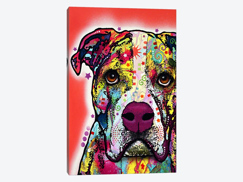 American Bulldog by Dean Russo 1-piece Canvas Print