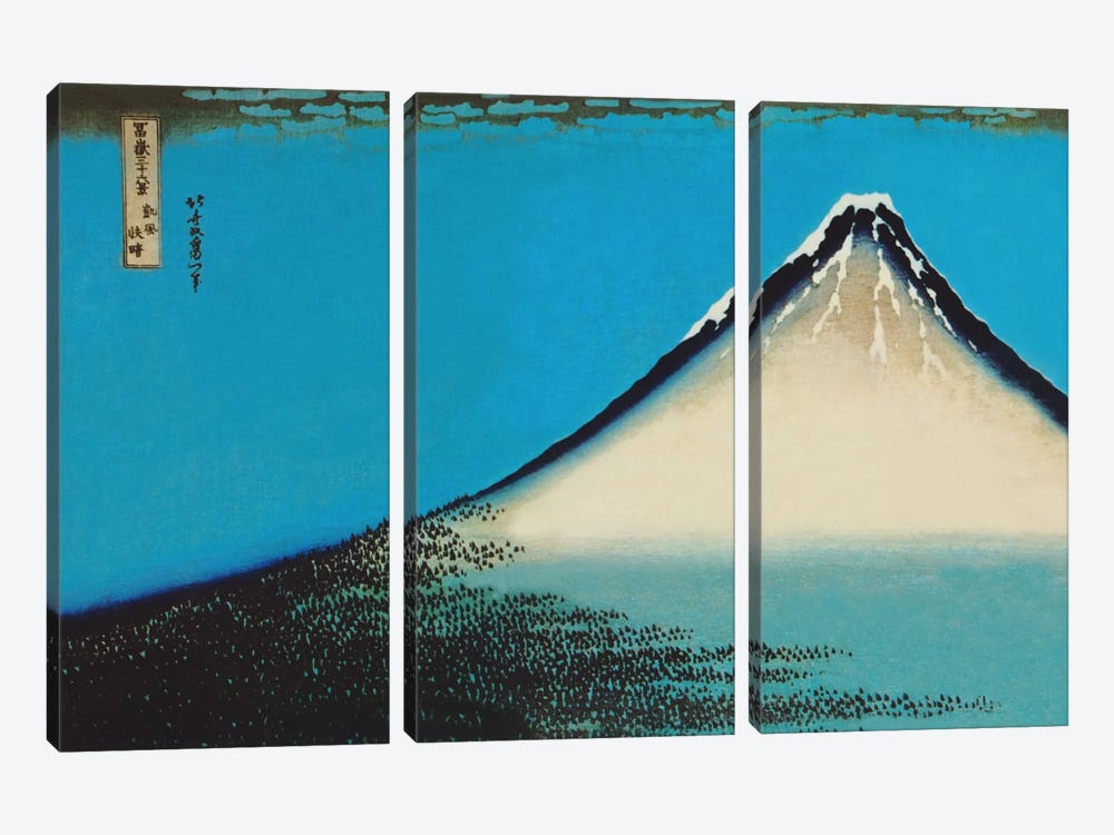 Mount Fuji by Katsushika Hokusai 3-piece Canvas Art Print
