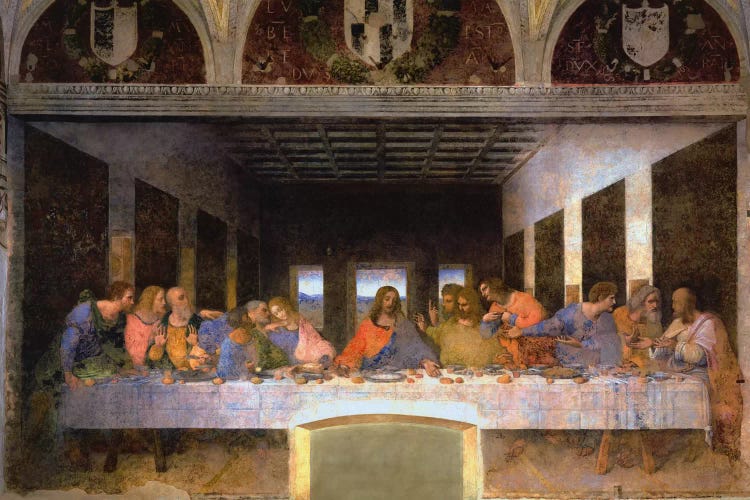 Wall Art Décor The Last Supper by Leonardo da Vinci Picture on Stretched Canvas 