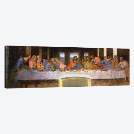The Last Supper Canvas Print #1354PANa} by Leonardo da Vinci Canvas Artwork